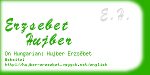 erzsebet hujber business card