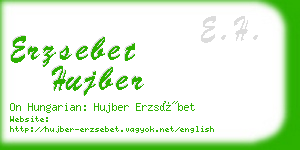 erzsebet hujber business card